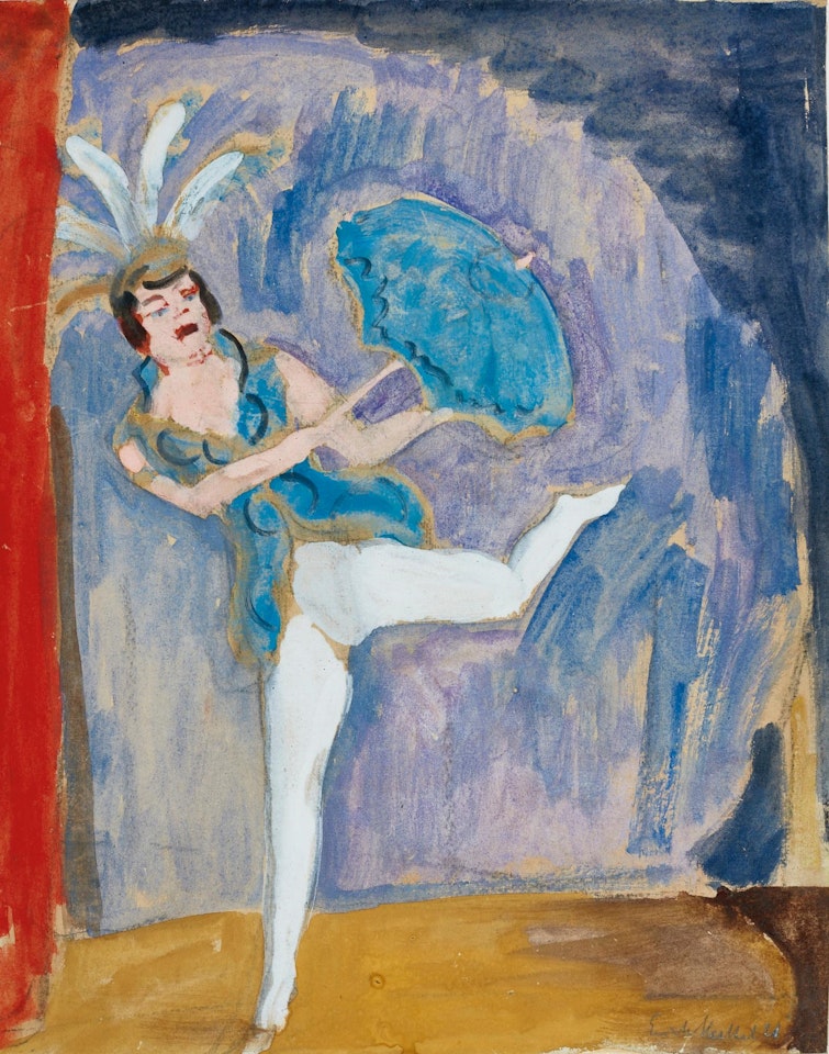 Vari�t�-t�nzerin (Vaudeville Dancer) by Erich Heckel