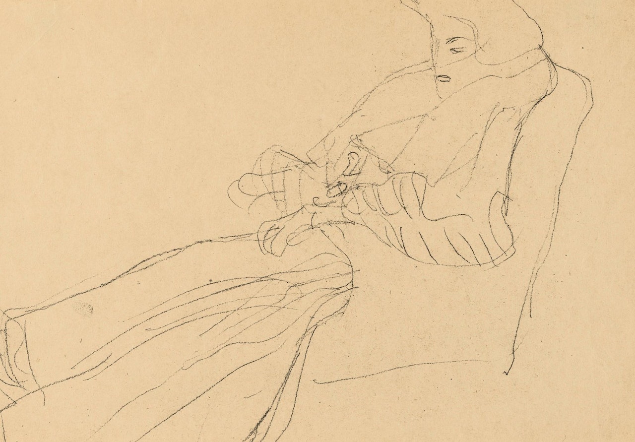 Sitzende Dame Im Stuhl (Lady Sitting in a Chair) by Gustav Klimt