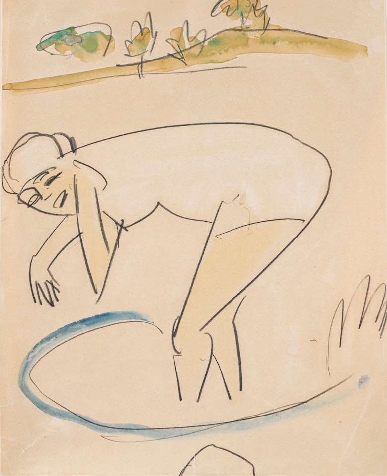 Badende Am Ufer (Bather by the Water's Edge) by Ernst Ludwig Kirchner