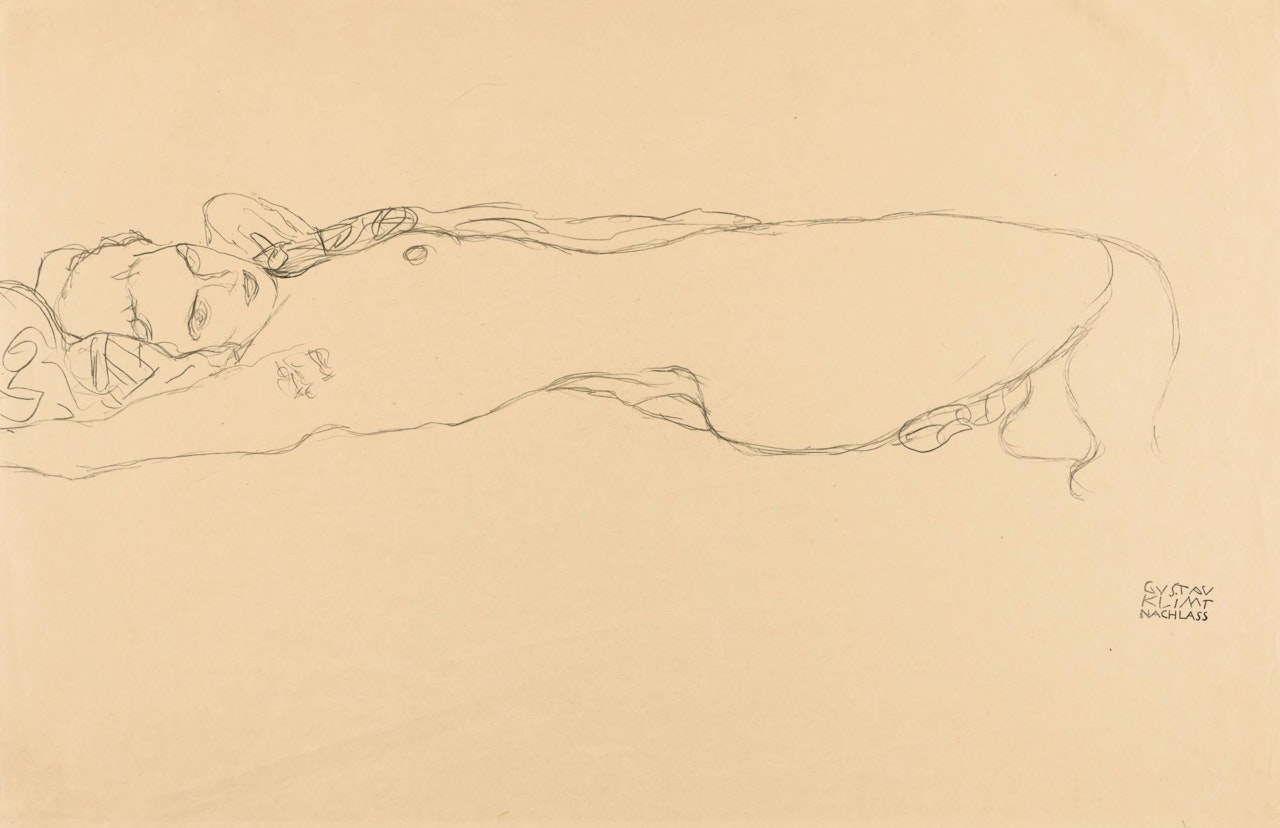 Liegender Akt (Reclining Nude) by Gustav Klimt