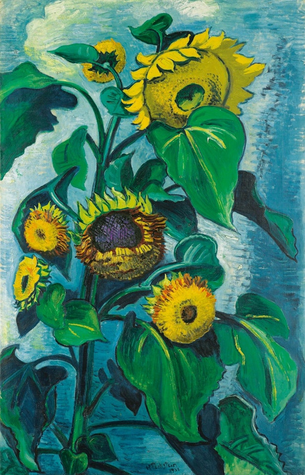 Sonnenblumen (Sunflowers) by Max Pechstein