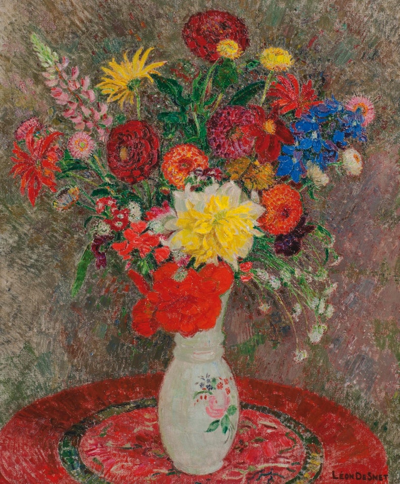 Vase De Fleurs by Leon de Smet