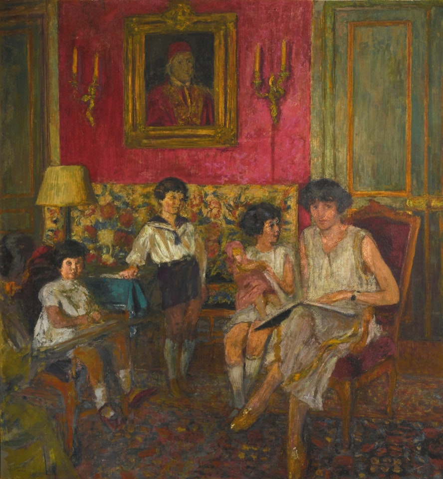 Madame Jean Bloch Et Ses Enfants, Premi�re Version by Édouard Vuillard