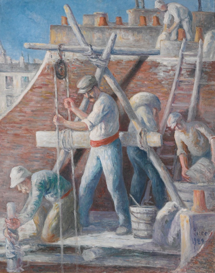 Les Ma�ons by Maximilien Luce