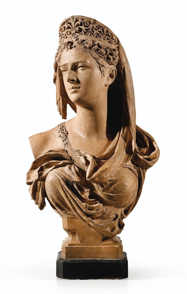 Portrait de l'actrice Marguerite Bellanger (1838-1886)-1870 by Albert-Ernest Carrier-Belleuse