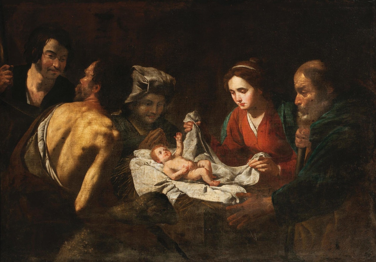 L'adoration des bergers by Caravaggio