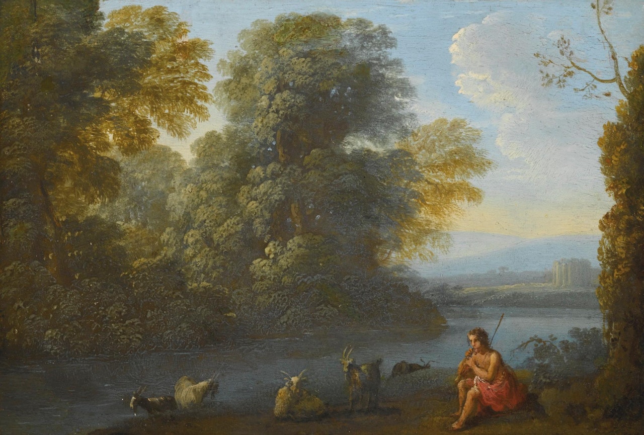 Paysage Italianisant avec un jeune berger jouant de la fl�te by Claude Lorrain