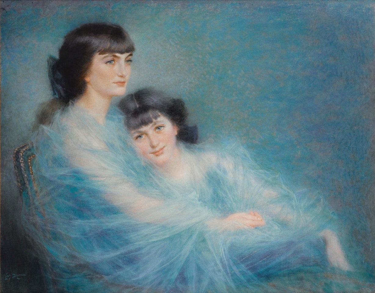 Jeune m�re et fille by Lucien Lévy-Dhurmer