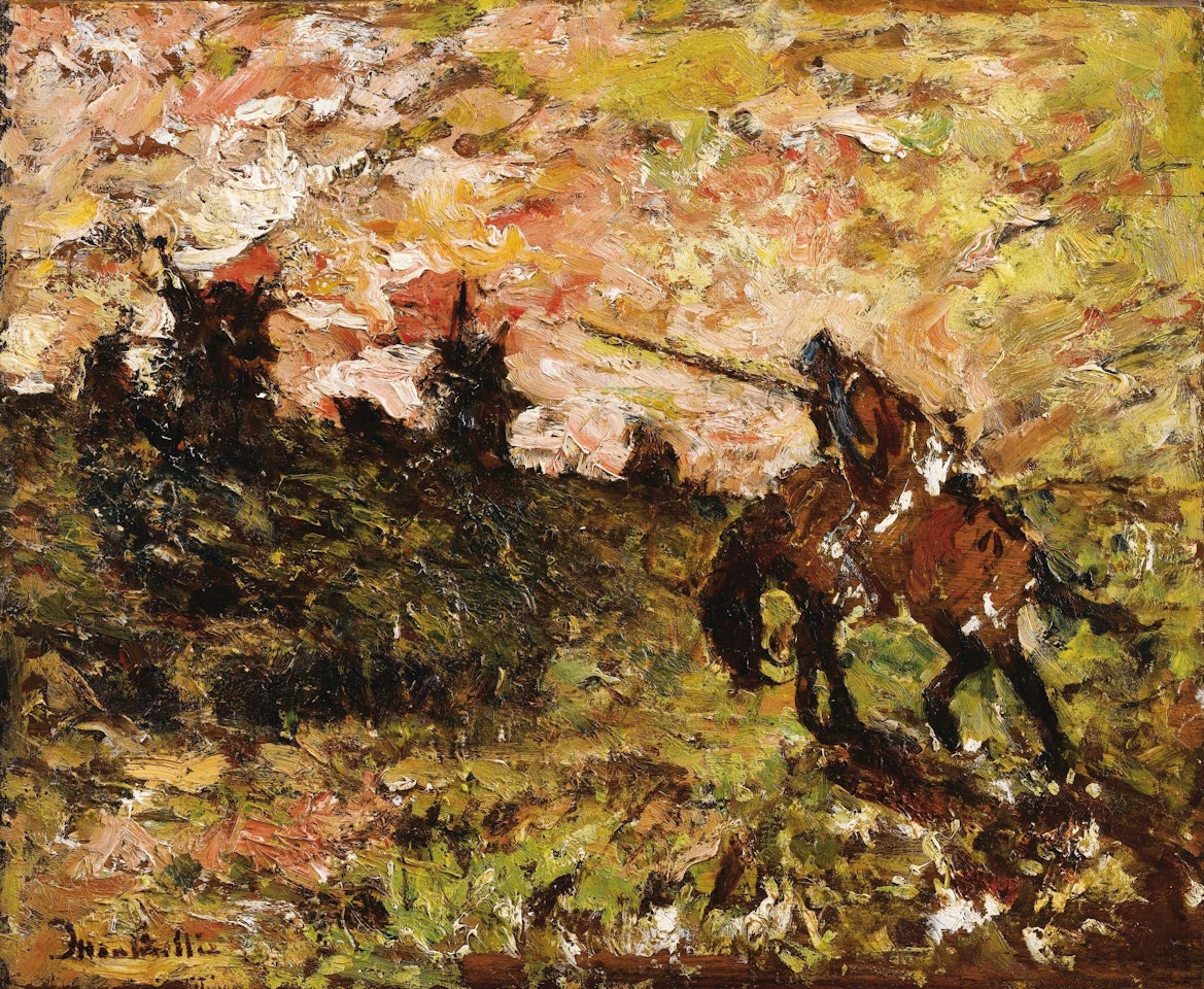 Don Quichotte attaquant les moulins by Adolphe Monticelli