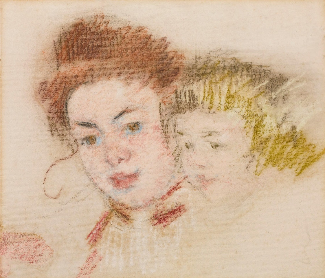 Sketch of Reine and Child by Mary Cassatt