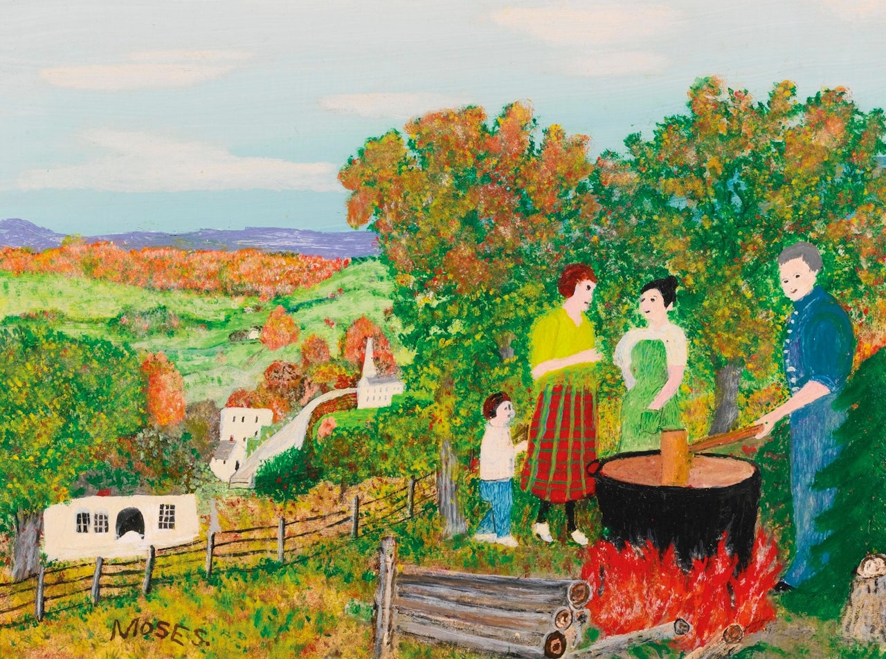 Making Apple Butter by Grandma Moses