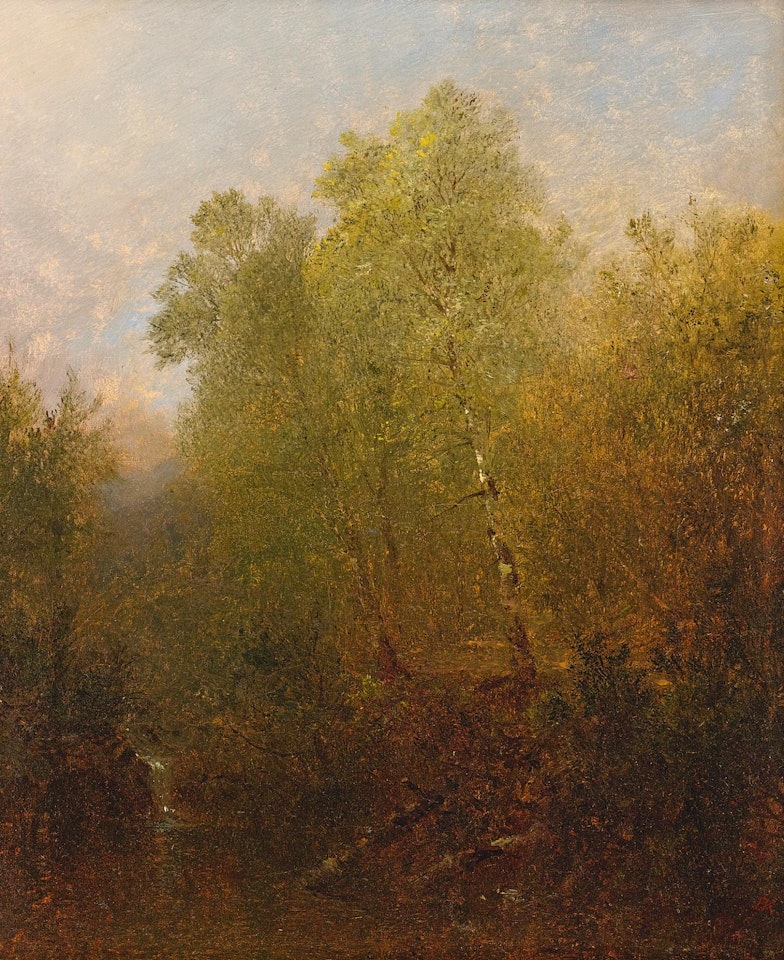 Spring Landscape with Waterfall by John Frederick Kensett
