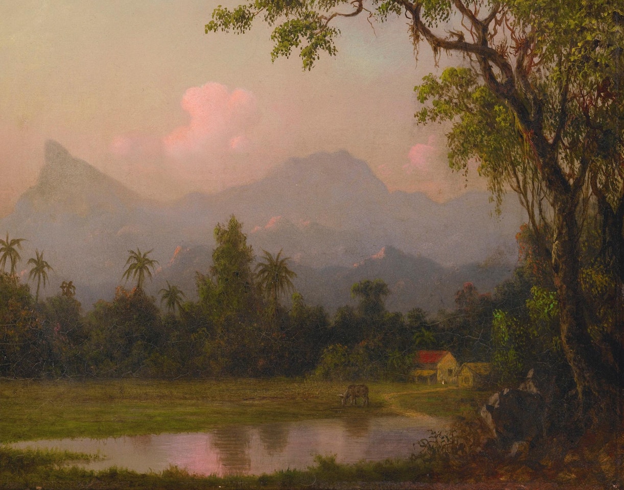 South American Scene with a Cabin by Martin Johnson Heade
