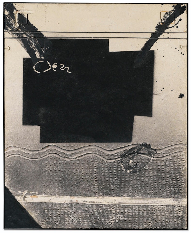 Cruz negra y sinuoso by Antoni Tapies
