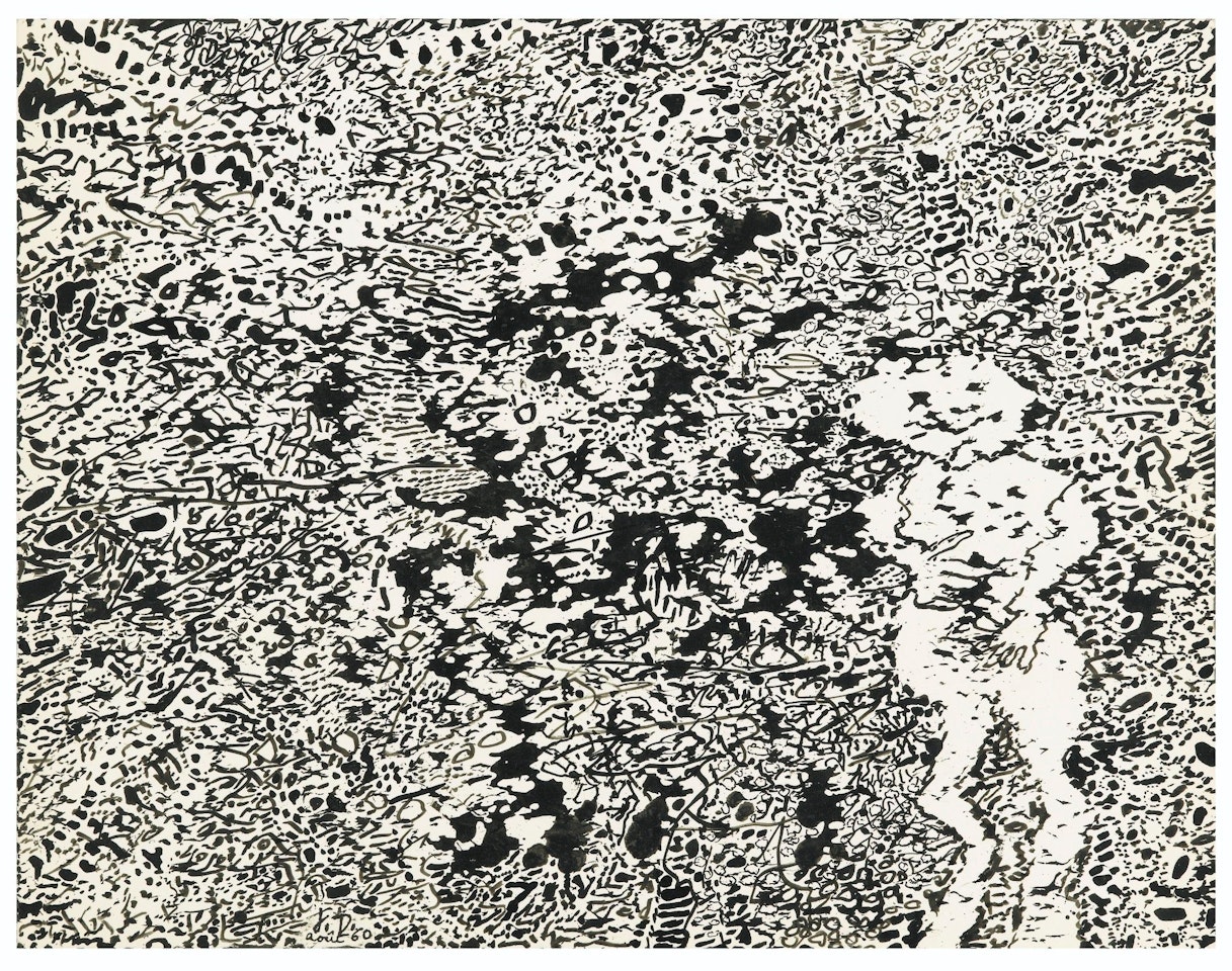 Personnage dans un paysage by Jean Dubuffet