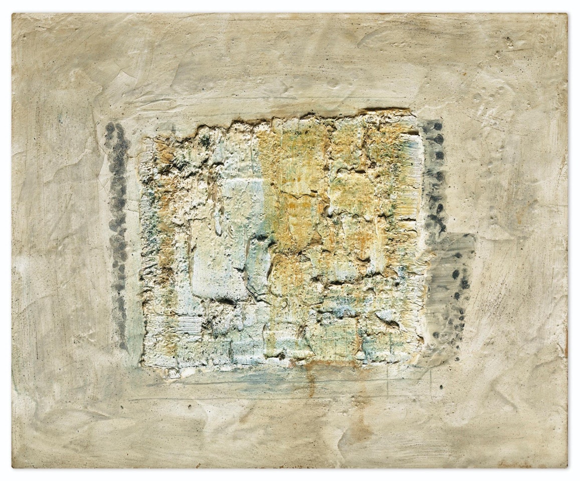 Indigo et Jaune by Jean Fautrier