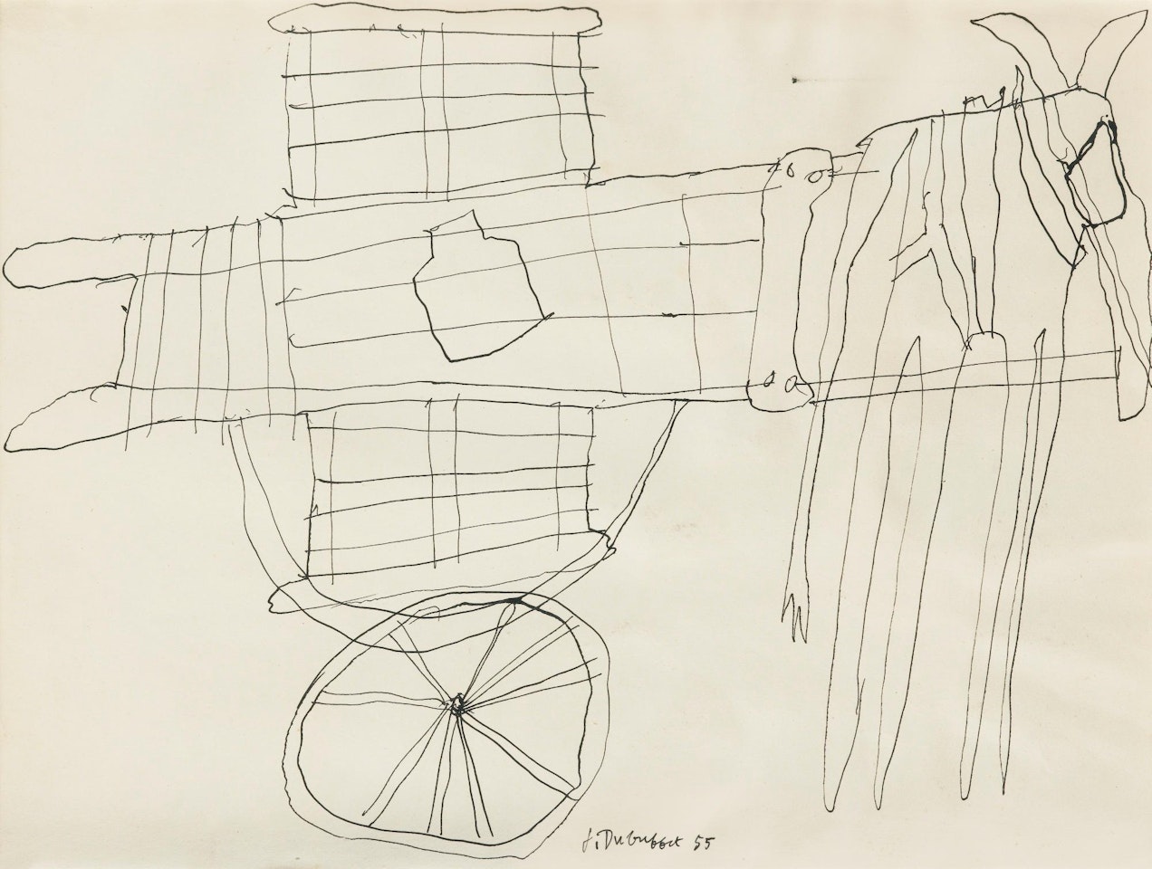 Ane et Charrette by Jean Dubuffet