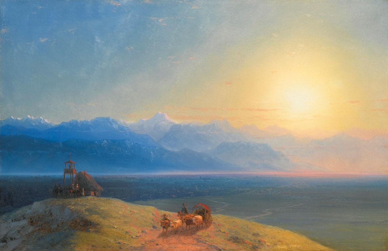 View of the Caucasus with Mount Kazbek in the Distance by Ivan Konstantinovich Aivazovsky