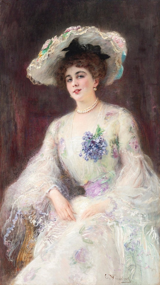 Portrait of a Lady by Konstantin Makovsky