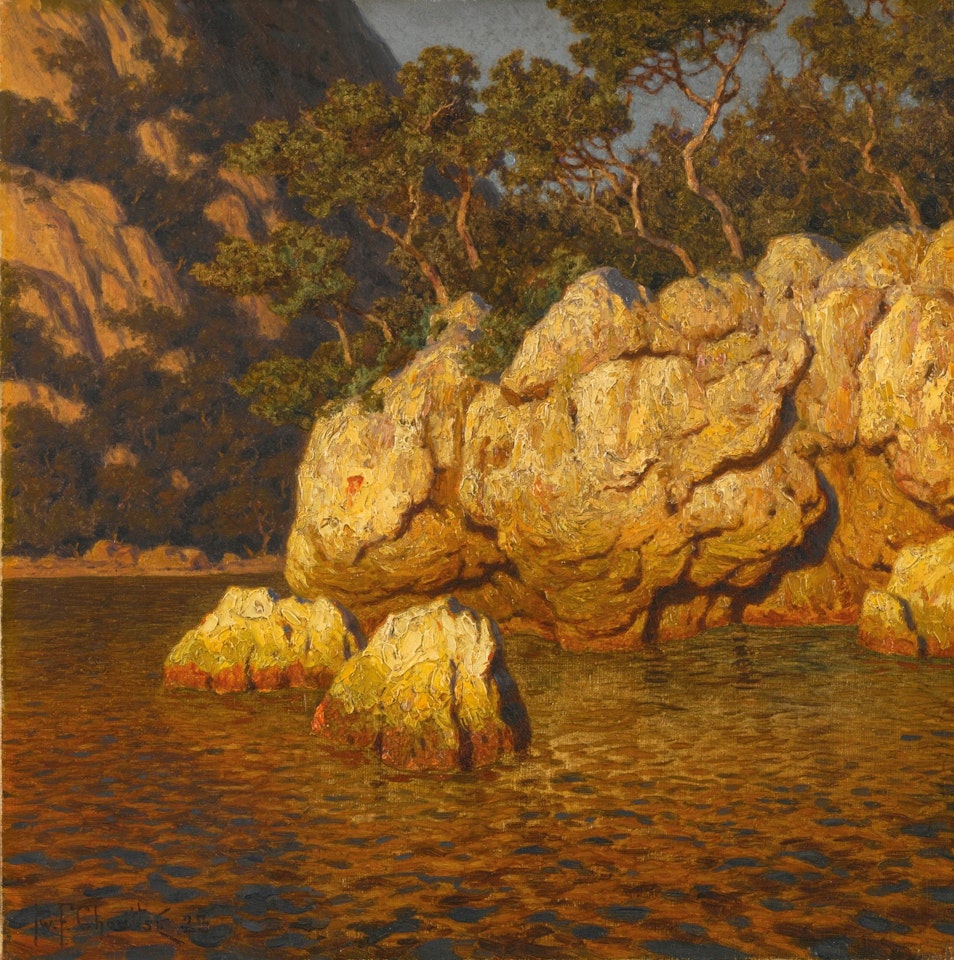 Pine Trees By the Coast by Ivan Fedorovich Choultse