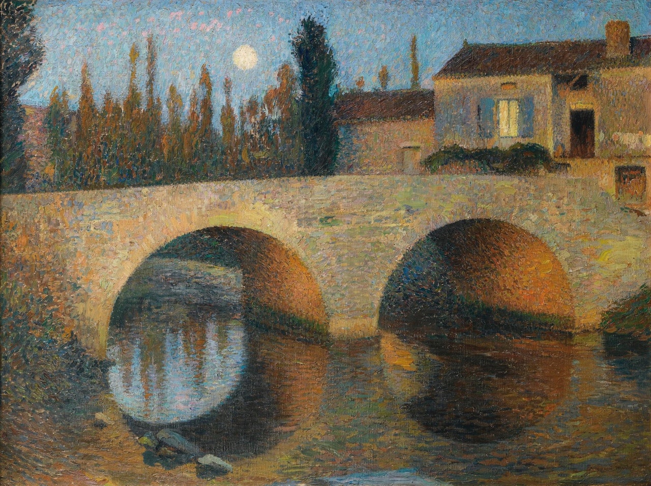 Le pont à labastide-du-vert by Henri Jean Guillaume Martin