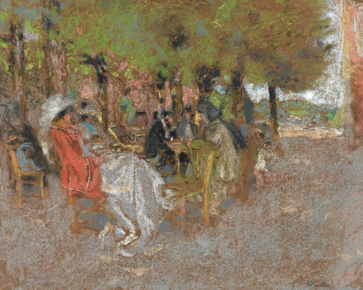 Personnages sous les arbres by Édouard Vuillard