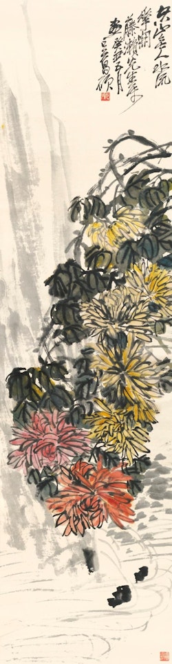 Chrysanthemums by the stream by Wu Changshuo