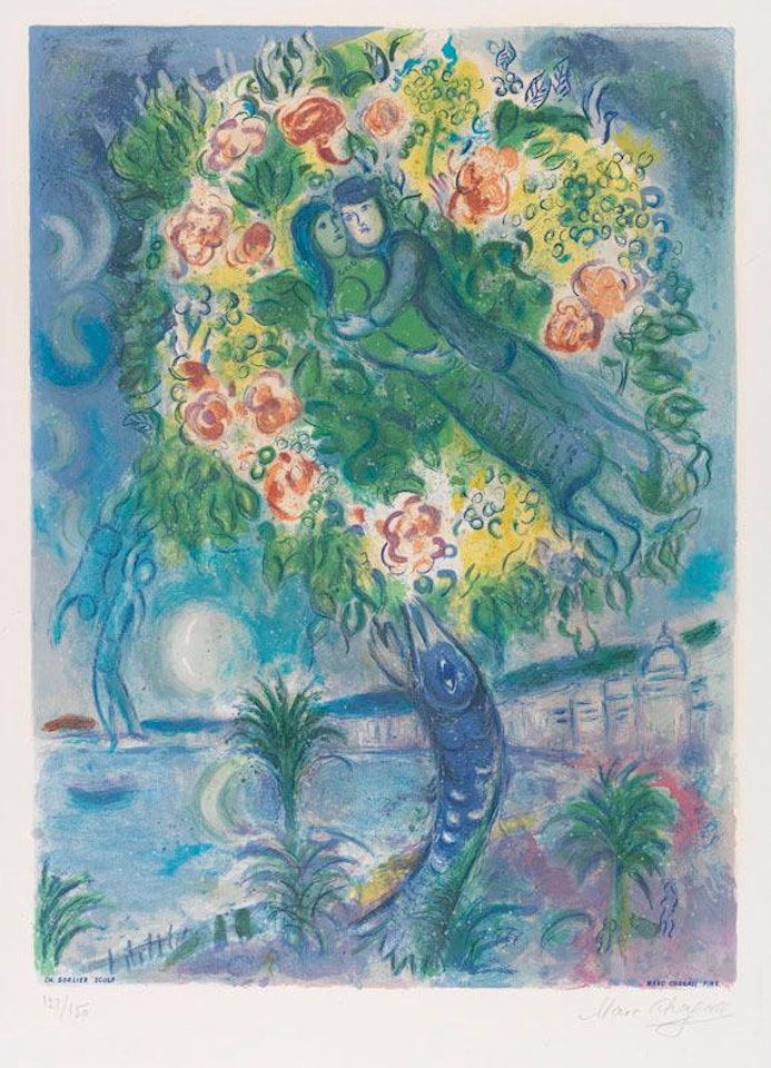 Couple Et Poisson by Marc Chagall