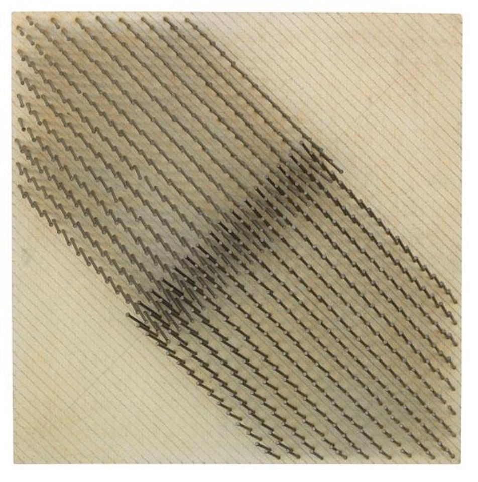 Diagonale Struktur V by Günther Uecker