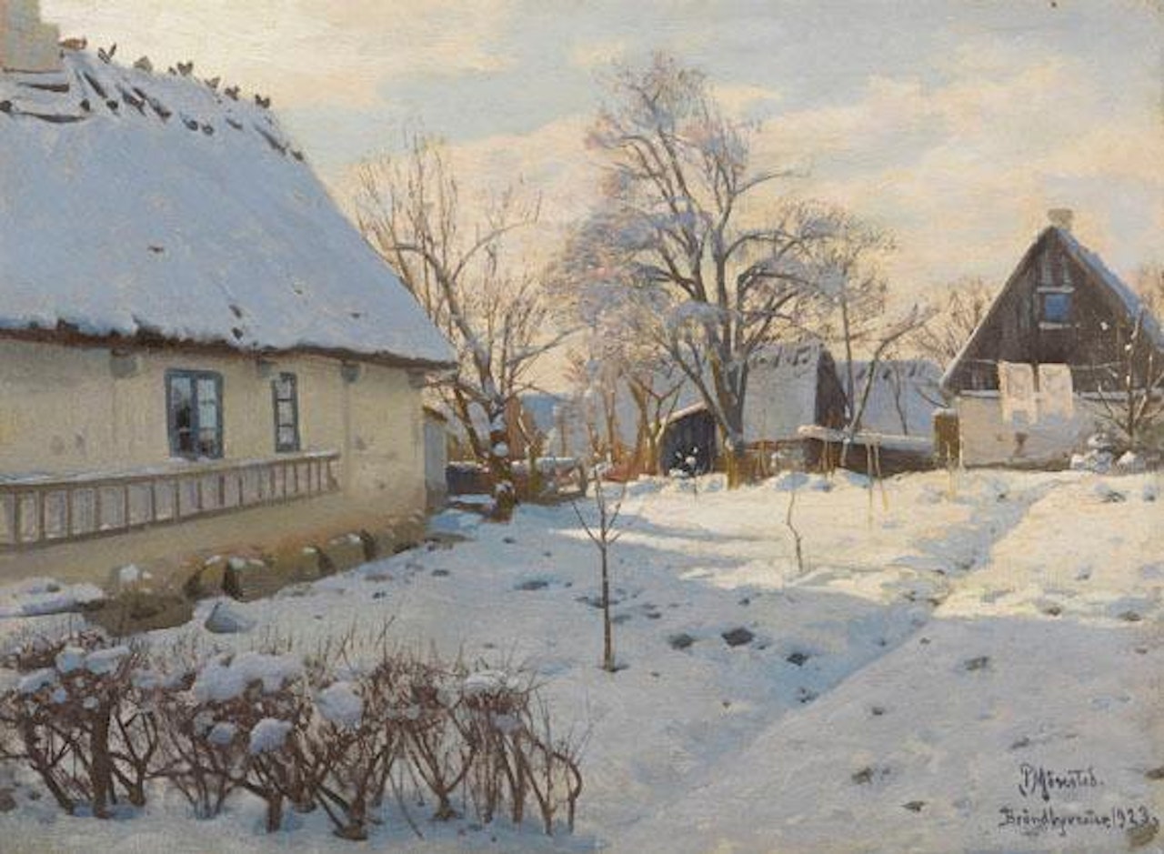 Winter In Bröndbyvester In Dänemark by Peder Mork Monsted
