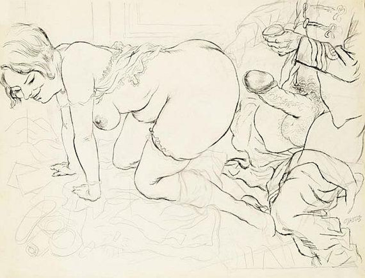 Erotische Szene by George Grosz
