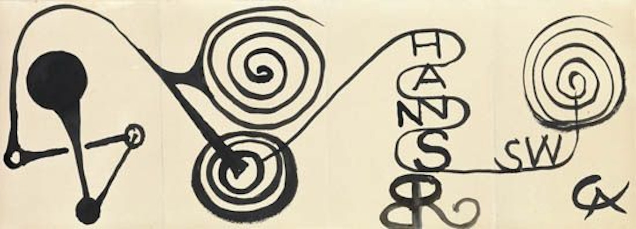 Composition with Spirals and Letters by Alexander Calder