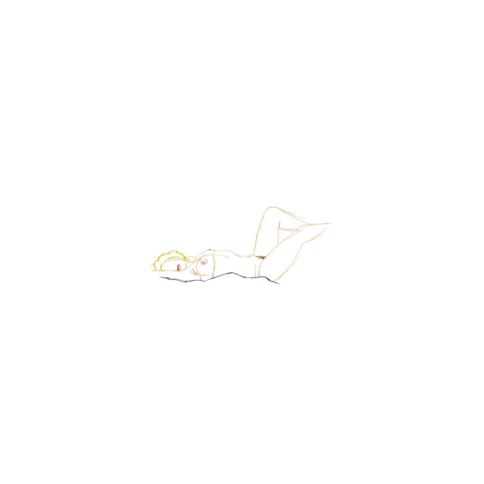 Amy Reclining / Steel Drawing #5 by Tom Wesselmann