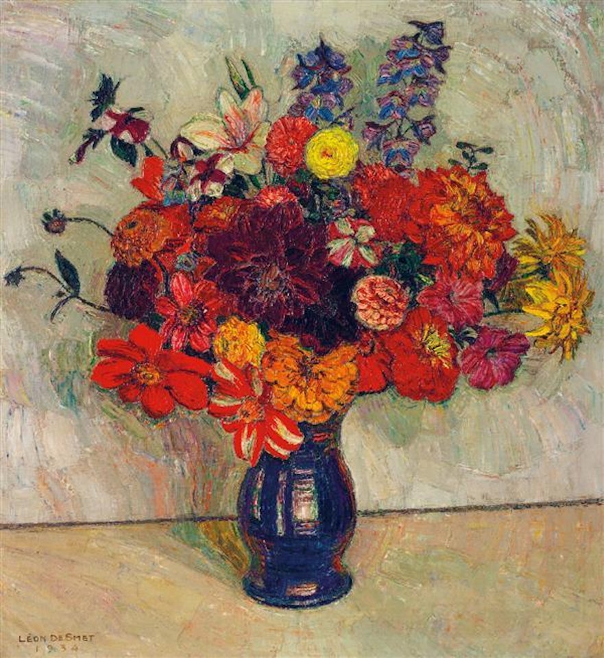 Vase fleuri by Leon de Smet