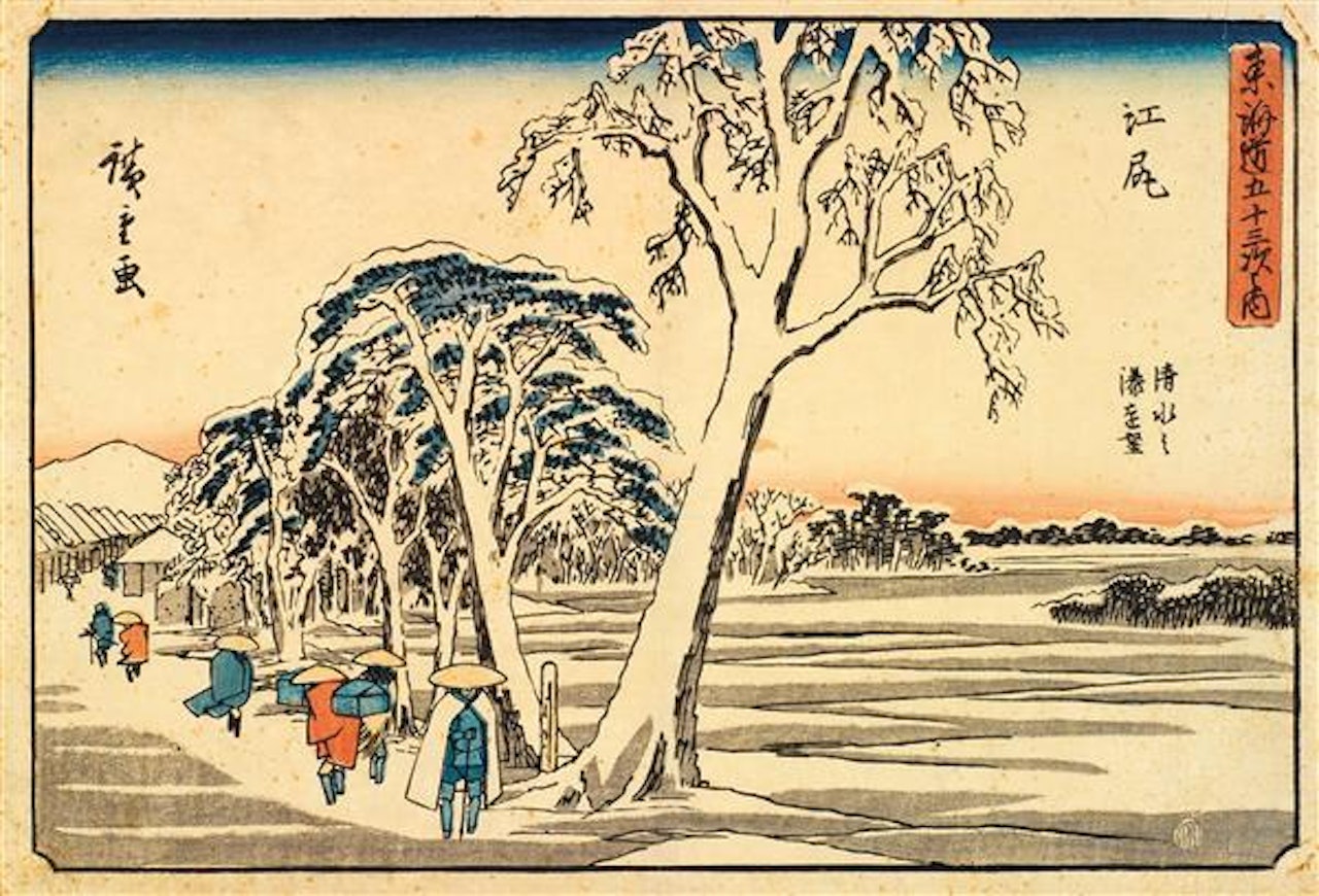 La plaine d'Eijiri sous la neige by Utagawa Hiroshige