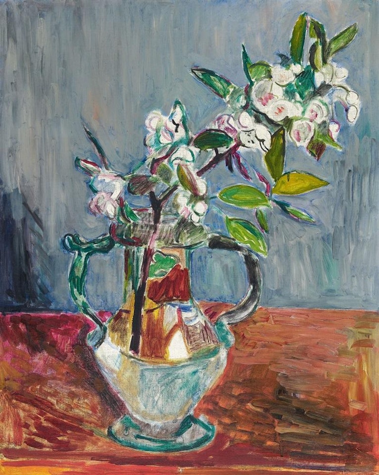 Bl�tenzweig in Glasvase by Hans Purrmann