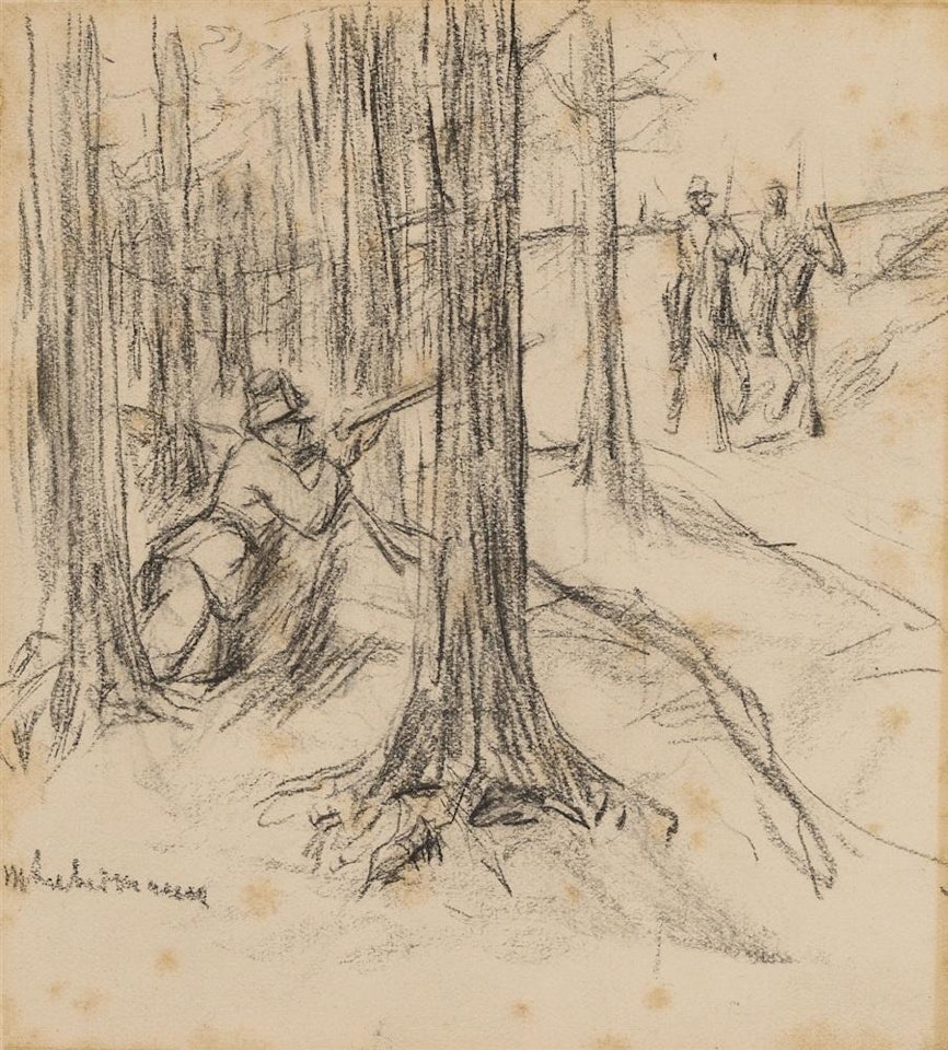 Entwurf zur Illustration 'Anekdote aus dem letzten Krieg - Der Marodeur' f�r Heinrich von Kleist 'Kleine Schriften' by Max Liebermann