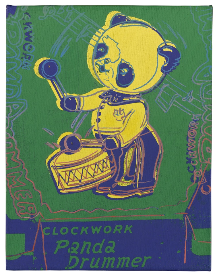 CLOCKWORK PANDA DRUMMER (TOY PAINTING) by Andy Warhol