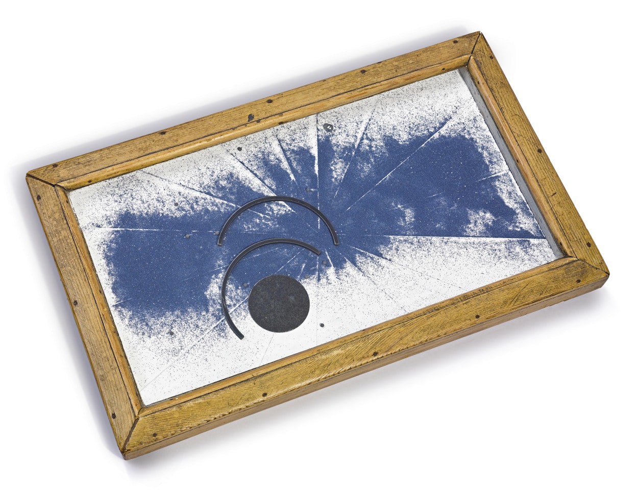 UNTITLED (BLUE SAND TRAY) by Joseph Cornell