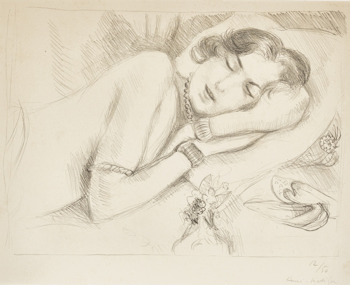 Figure Endormie Aux Babouches (Duthuit 512) by Henri Matisse
