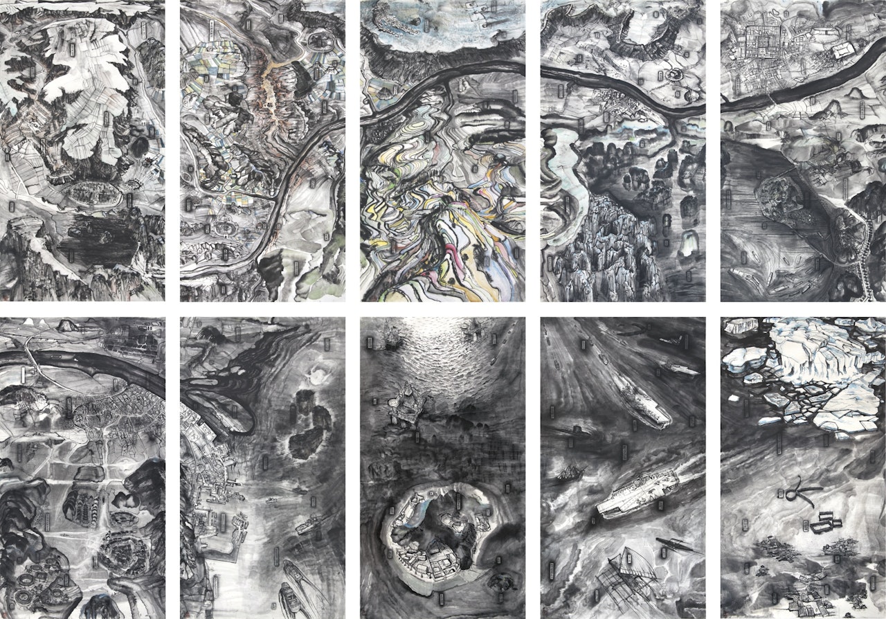 Bird'S Eye View (Set Of Ten) by Qiu Zhijie