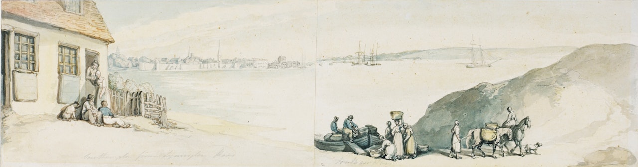 SOUTHAMPTON FROM THE LYMINGTON ROAD by Thomas Rowlandson