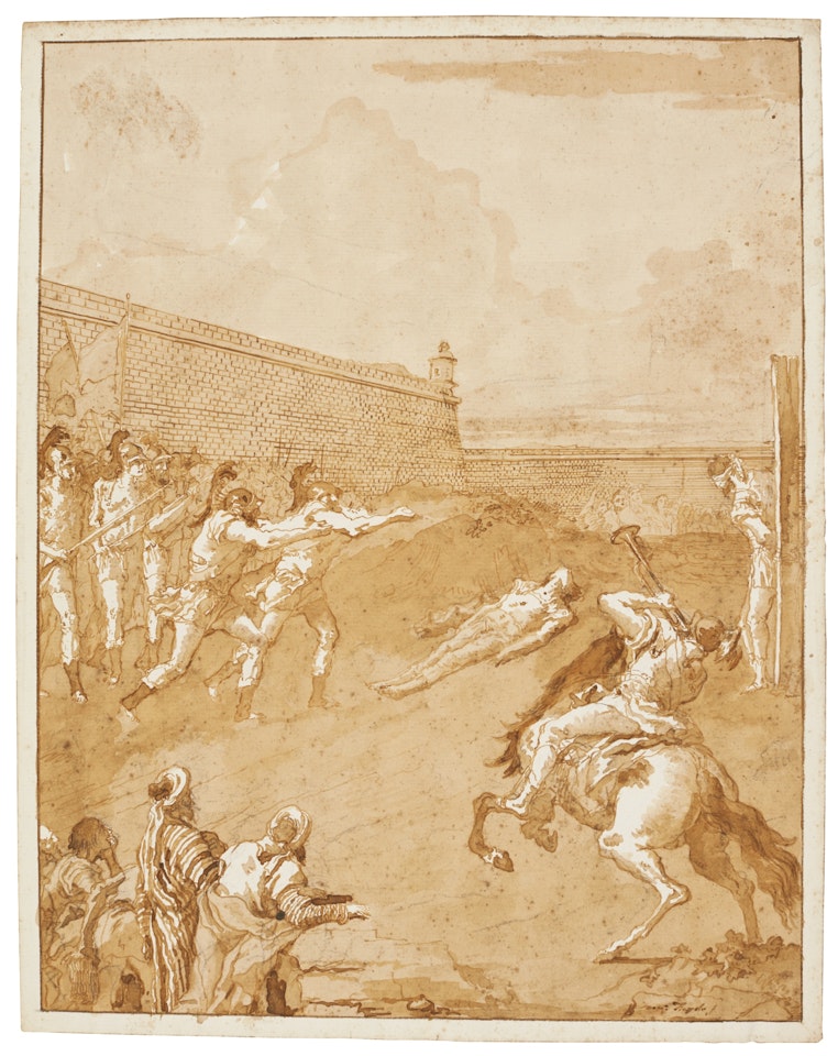 A MILITARY EXECUTION BY FIRING SQUAD by Giovanni Domenico Tiepolo
