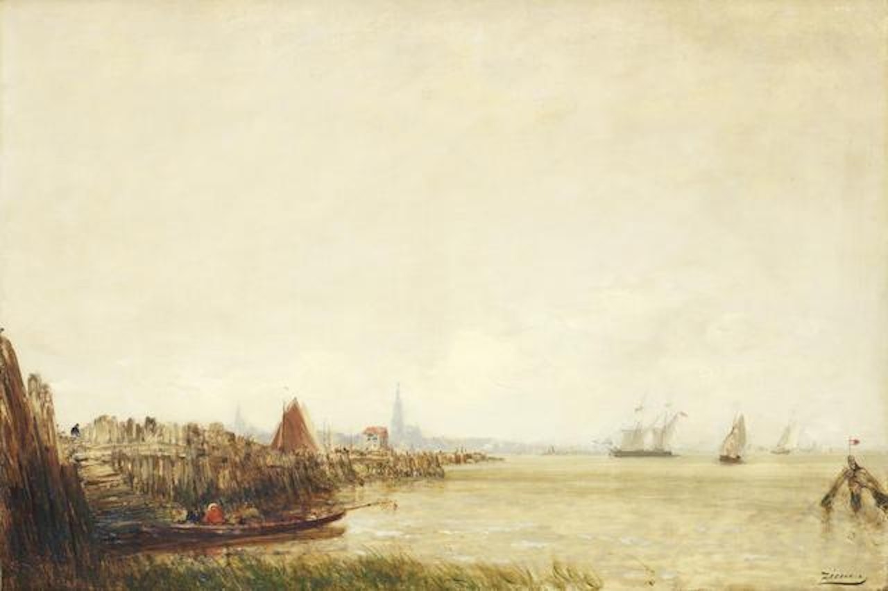 Le port d'Anvers by Félix Ziem