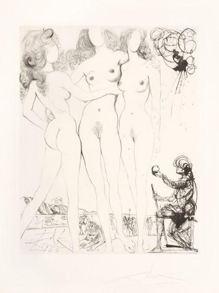 Le Jugement de Pí¢ris (Mythologies, pl 8) by Salvador Dali