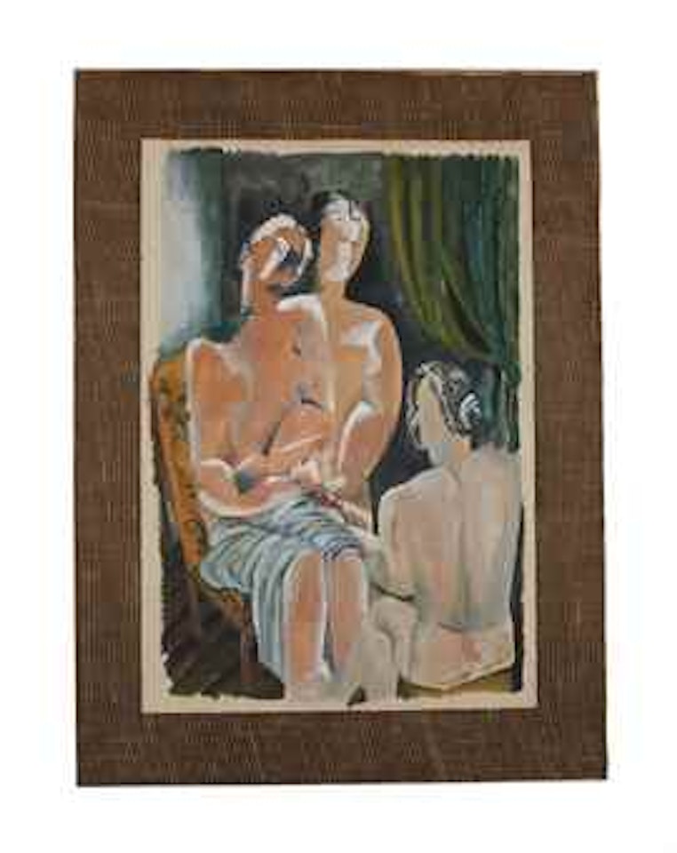 Trois femmes dans un int_rieur by Ossip Zadkine