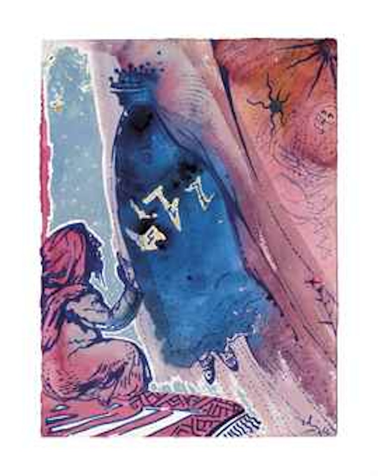 Sans titre (Vieillard et figure en l_vitation, avec les chiffres 4, 1 et 7) by Salvador Dali