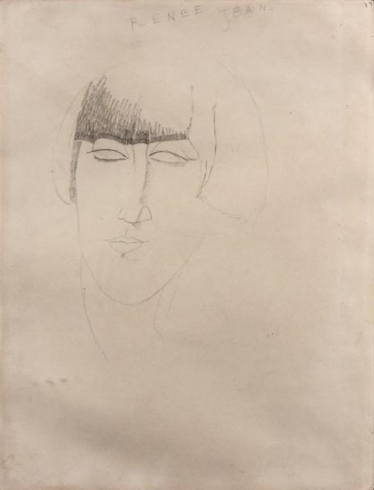 La frange, Rení©e Jean (Mme Rení©e Kisling) by Amedeo Modigliani