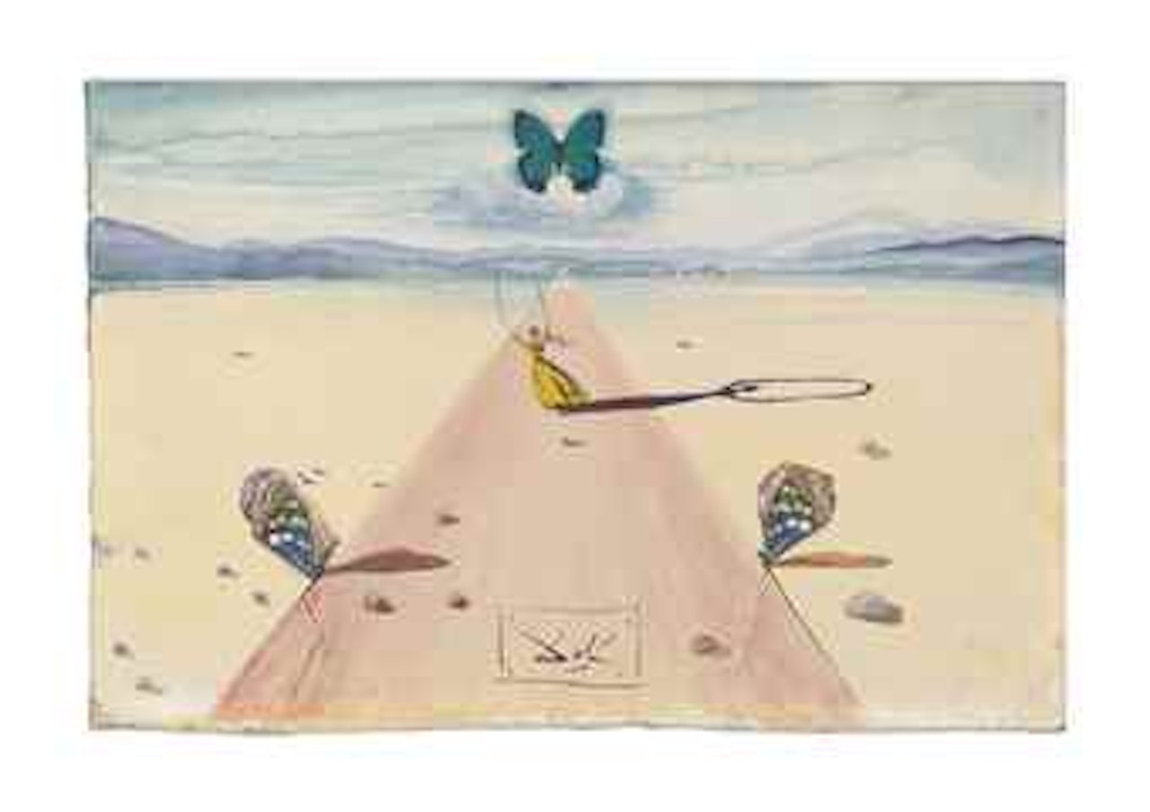 Paysage avec une femme sautant � la corde by Salvador Dali