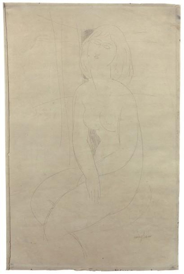 Nu assis by Amedeo Modigliani